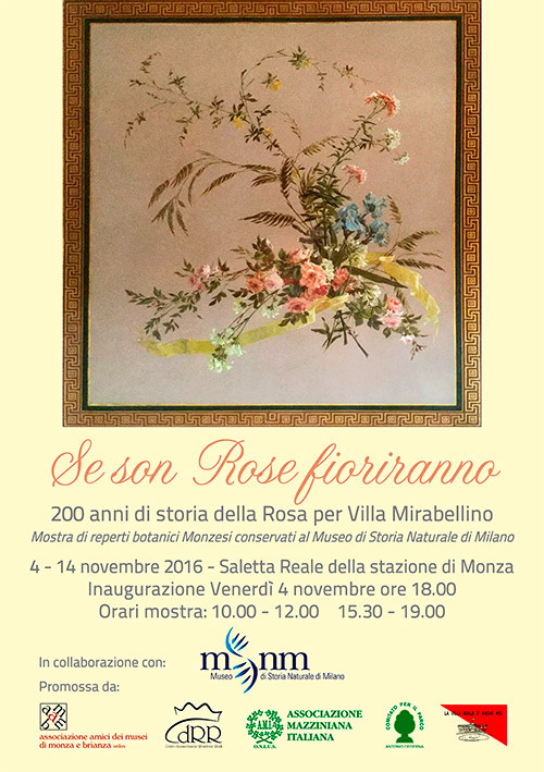 volantino mostra Villa Mirabellono - fronte